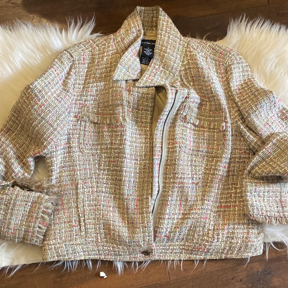 Calvin Klein Tweeted jacket multicolors